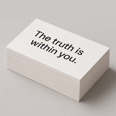 Final card reading The truth is within you