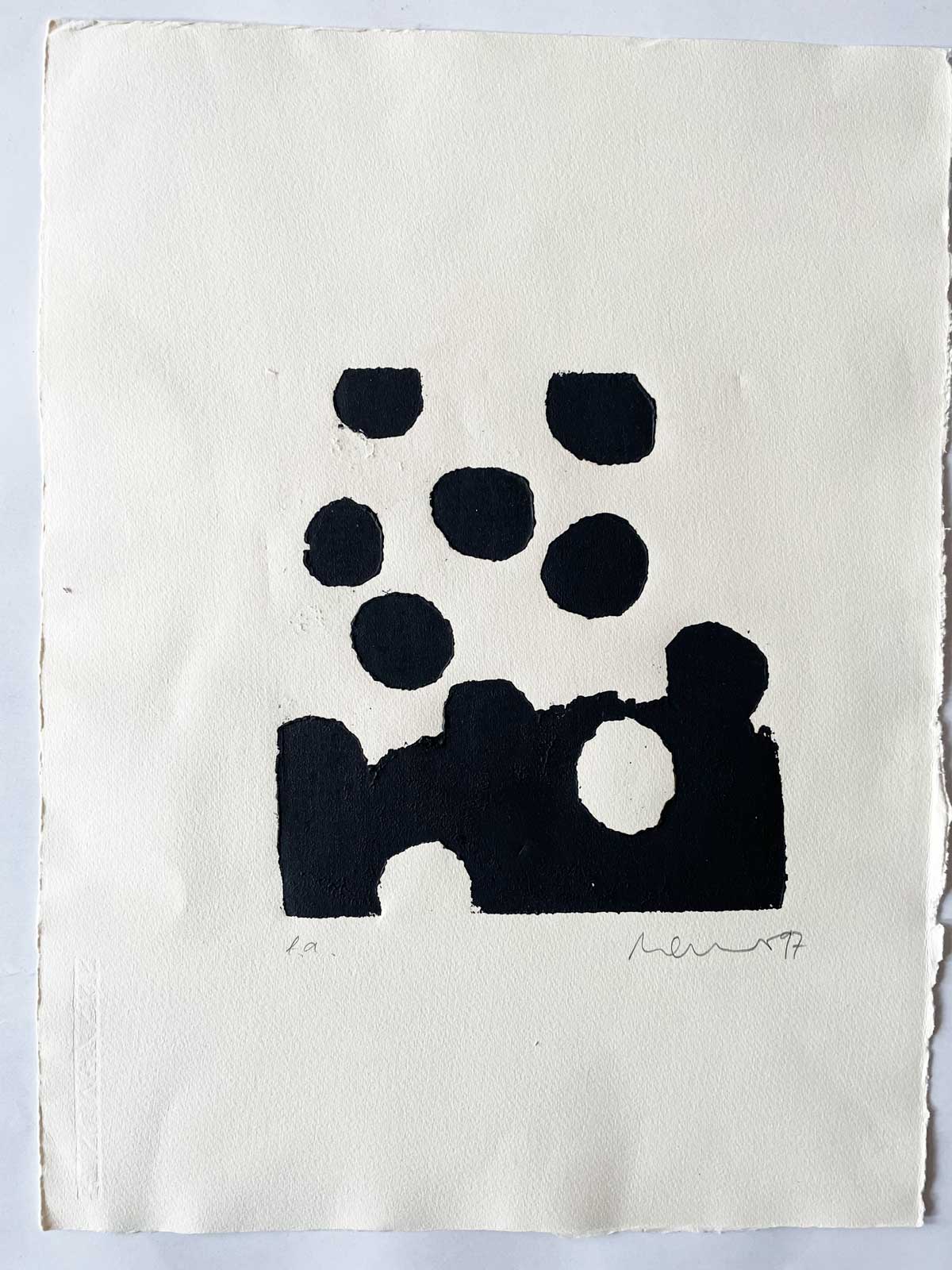 Florian Mehnert, Aus einer Form, Holzschnitt, 1997