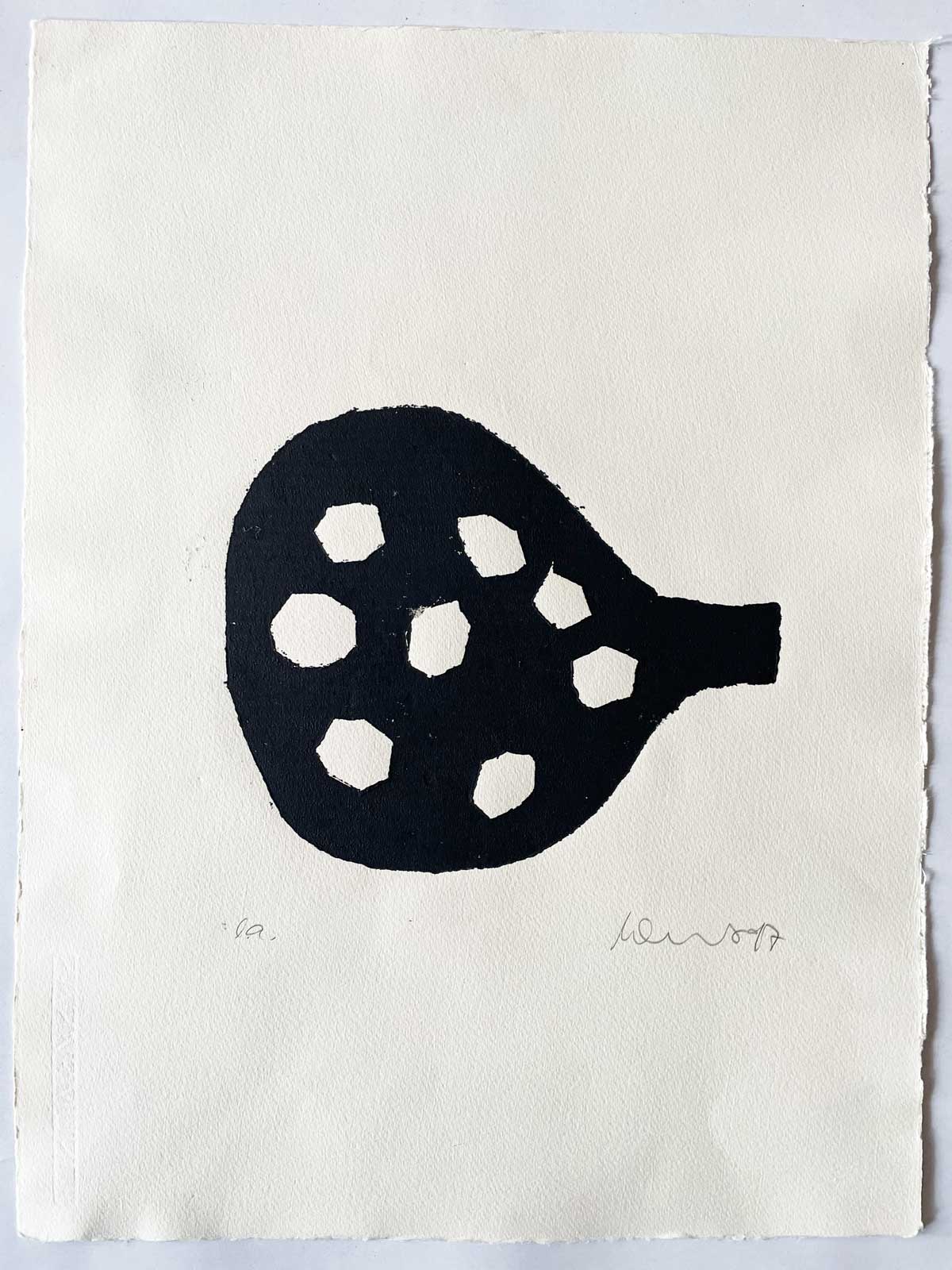 Florian Mehnert, Aus einer Form, Holzschnitt, 1997