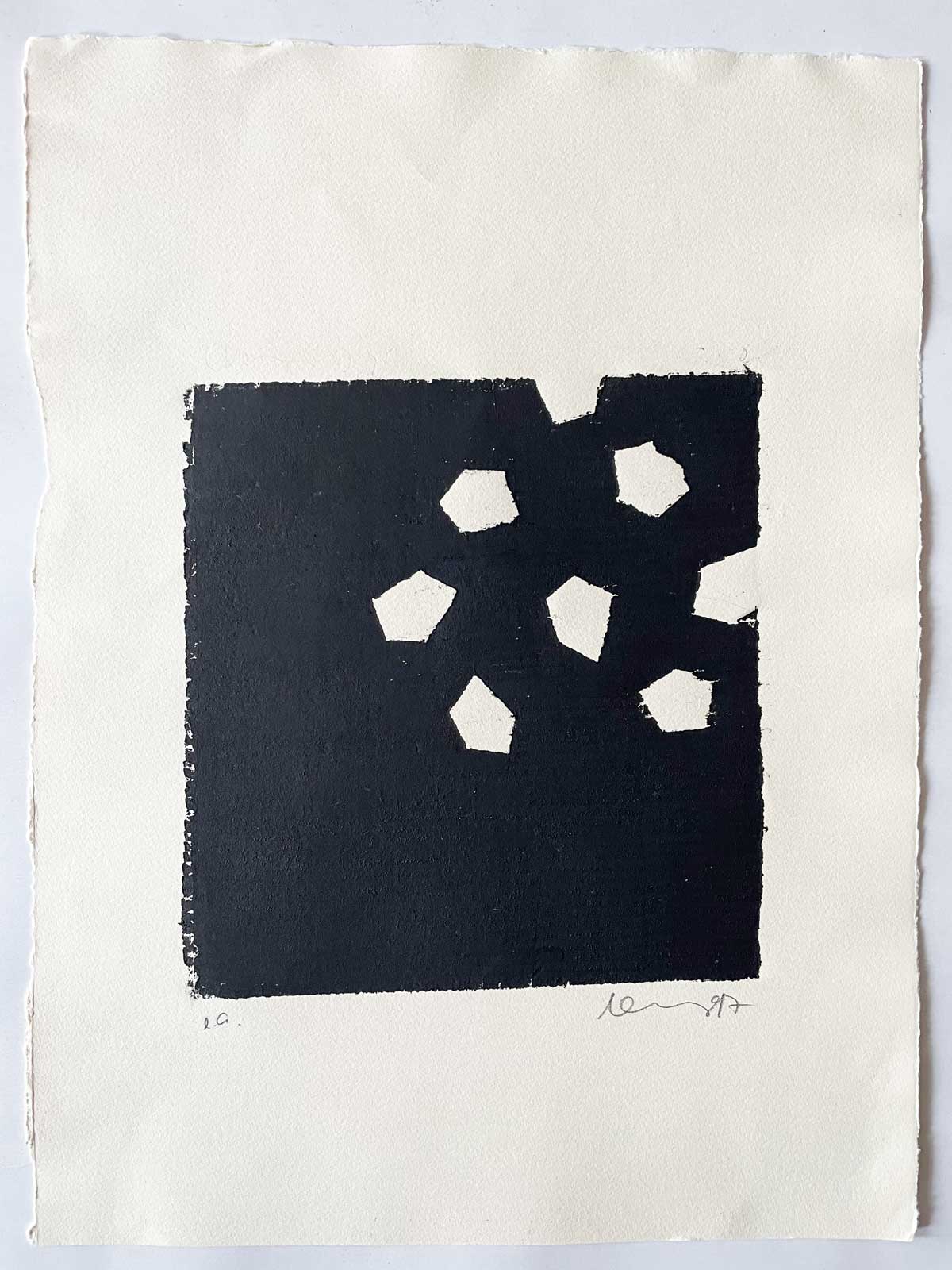 Florian Mehnert, Aus einer Form, Holzschnitt, 1997