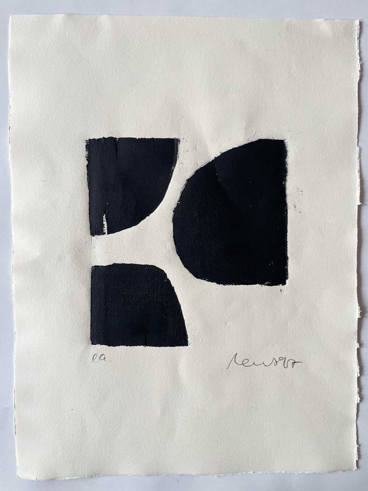 Florian Mehnert, Aus einer Form, Holzschnitt, 1997