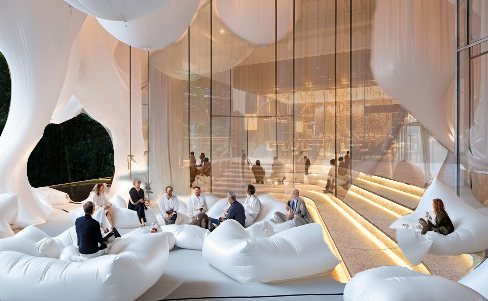 Transformiertes Amphitheater der Asia Society Hong Kong