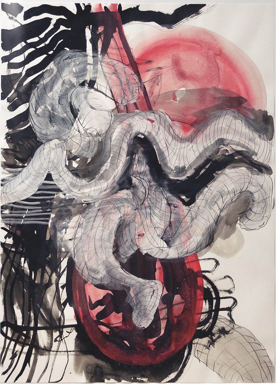 Florian Mehnert, Gouache Papierarbeit
