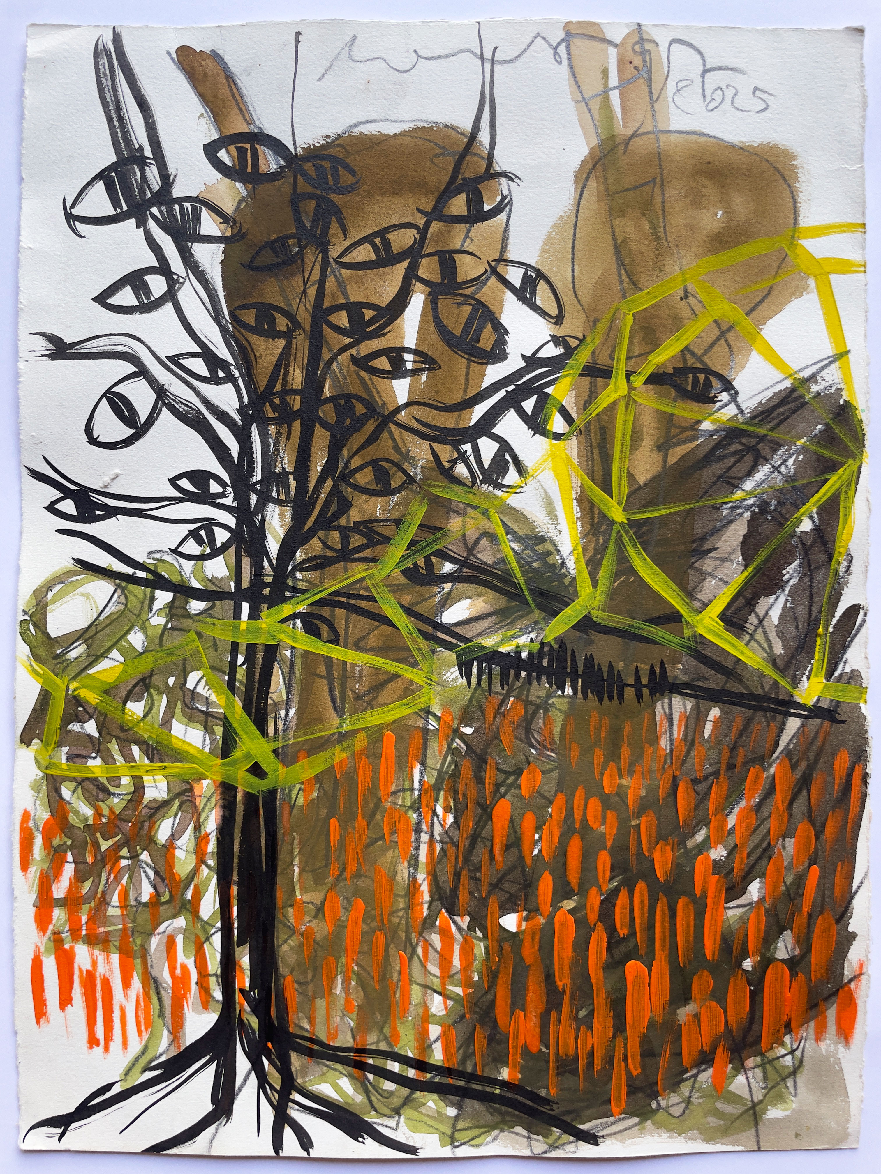 Florian Mehnert, Untitled, Mischtechnik auf Bütten