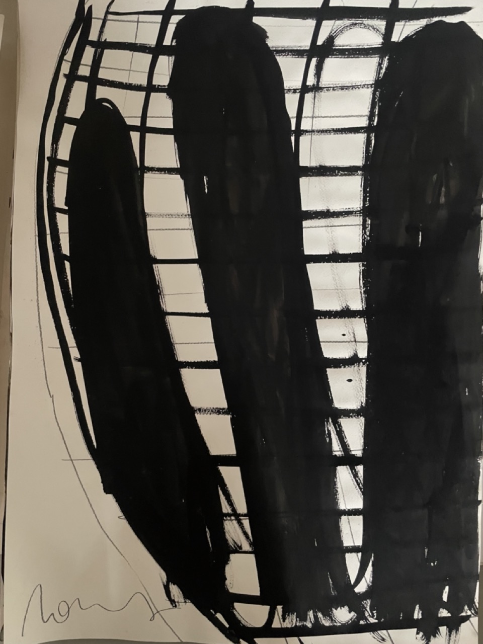 Florian Mehnert, Untitled, 1998, Tusche und Graphit auf Papier