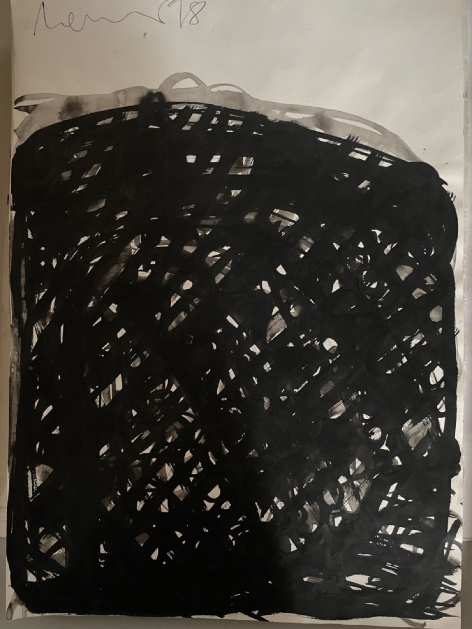 Florian Mehnert, Untitled, 1998, Tusche und Graphit auf Papier