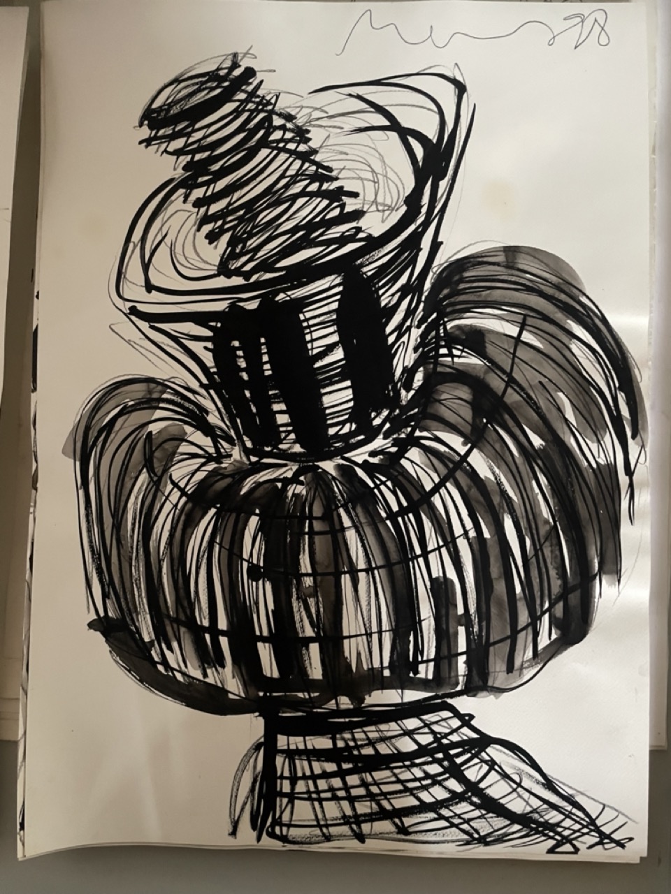 Florian Mehnert, Untitled, 1998, Tusche und Graphit auf Papier