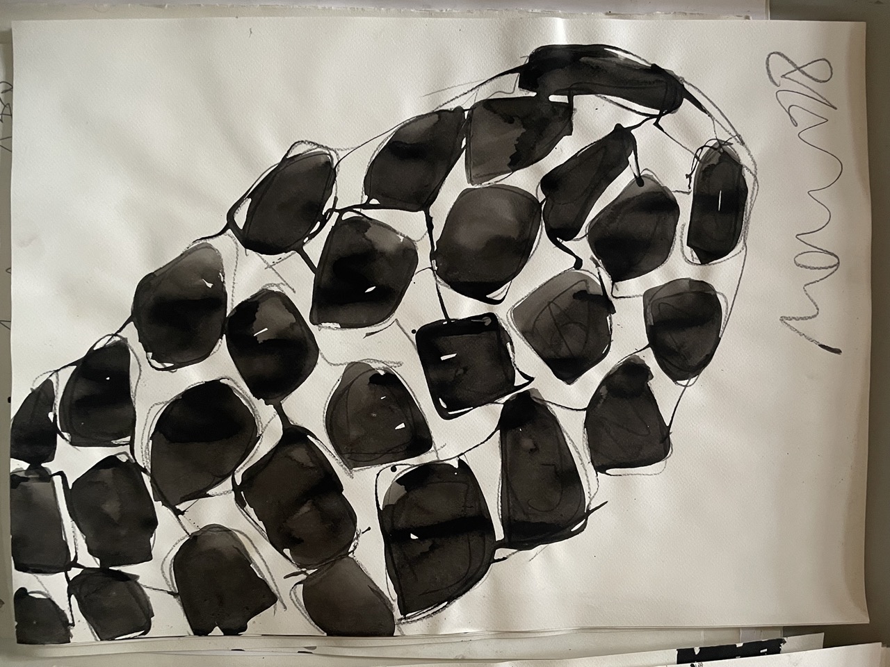Florian Mehnert, Untitled, 1998, Tusche und Graphit auf Papier
