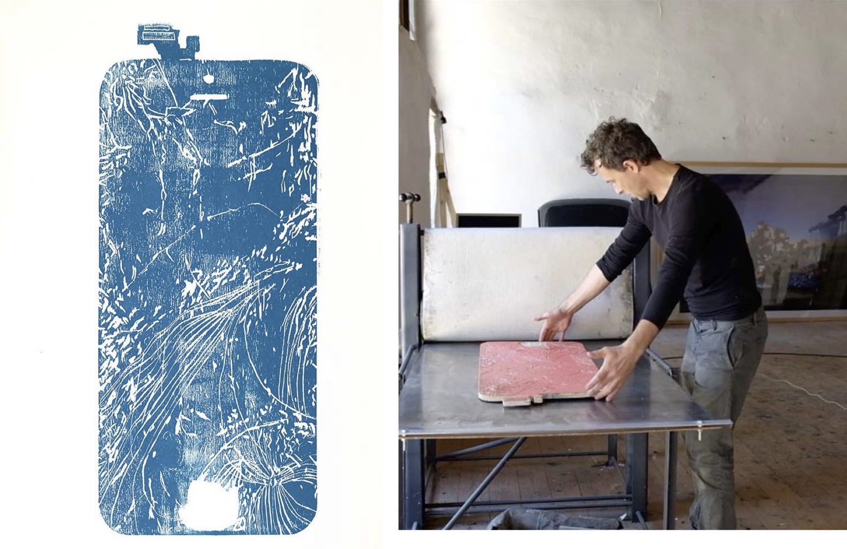 Lockdown woodcuts by Florian Mehnert